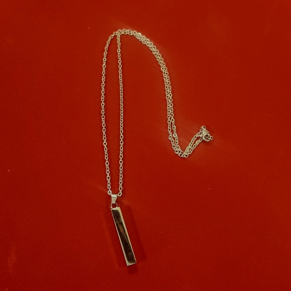 Silver 4 Sided Necklace